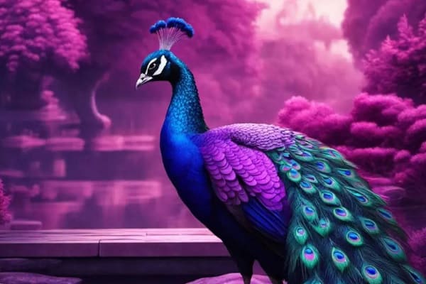 Are purple peacock real