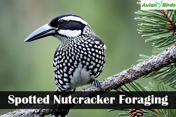 Spotted Nutcracker Foraging