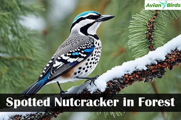 spotted nutcracker in forest