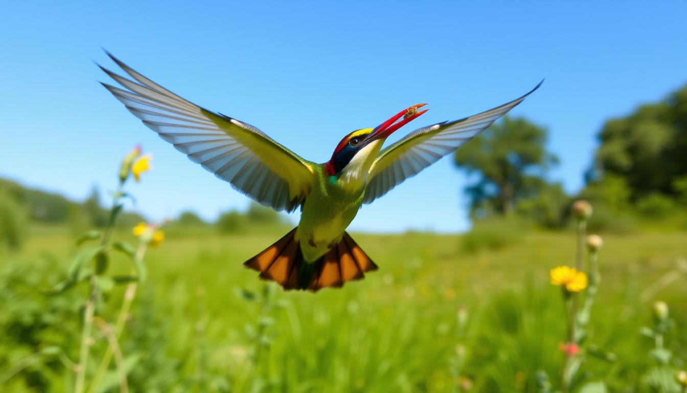 feeding behavior of European Bee-Eater