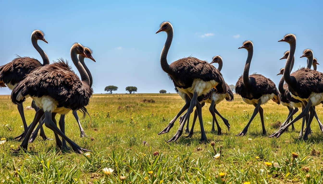 flock behavior of the common ostrich